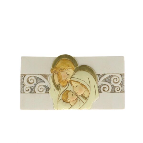 QUADRO ICONA SACRA FAMIGLIA 12X6 CM