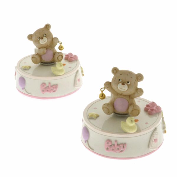 ORSO DIN CARILLON ROSA DIAM.10 CM H9CM