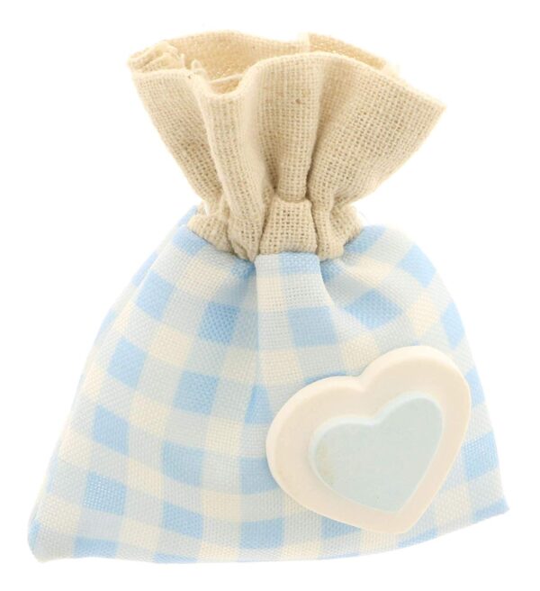 CUORE GESSO BAG CIELO   10CM